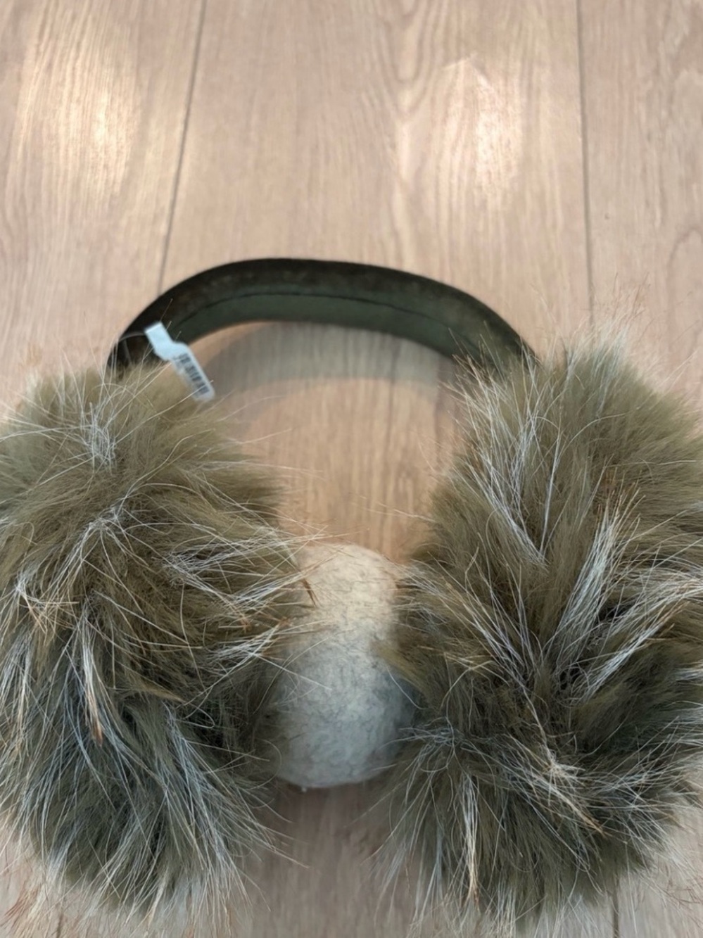 NWT Violet & Brooks Olive Green Faux Fur Earmuffs Winter Ear Warmers